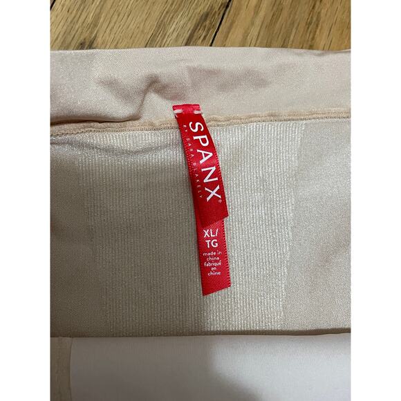 SPANX OnCore High Waist Mid-Thigh Tan Beige Nude Shapewear Shorts Size XL - Picture 2 of 4